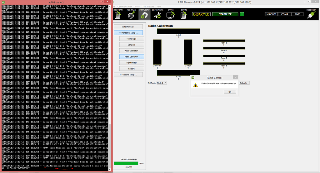 Radio calibration problem APM Planner 2.0 ArduPilot Discourse