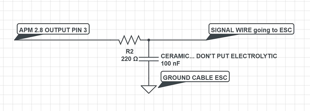 For those who have ESC not sync motor stops output throttle