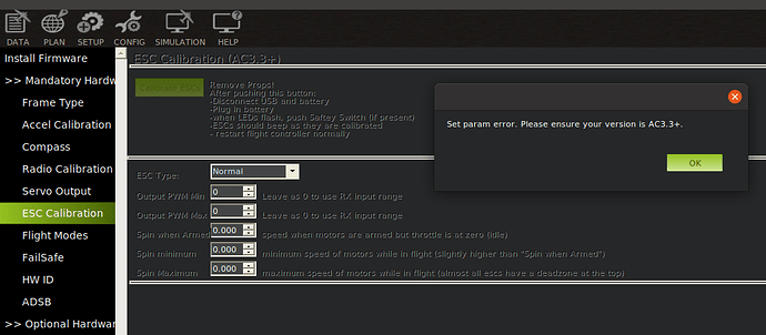 calibrate esc