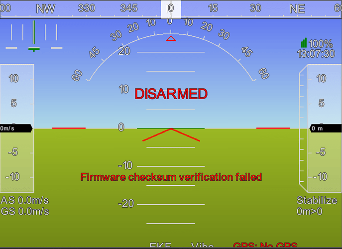 Firmware checksum verification failed