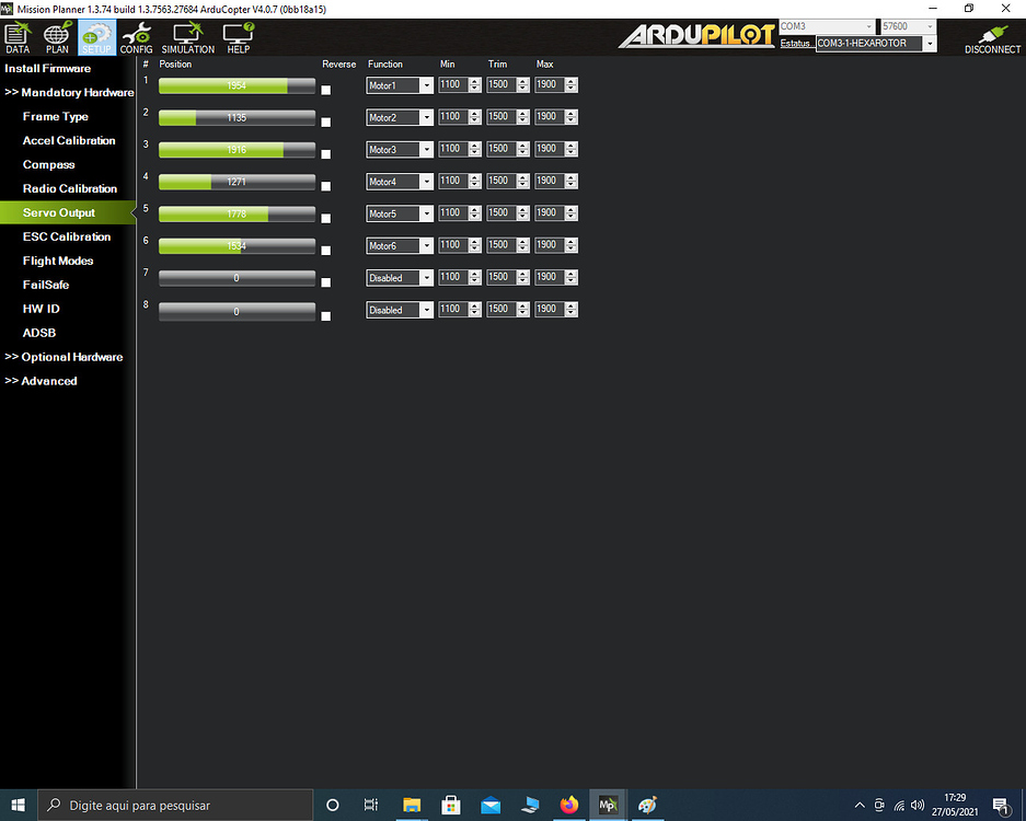 Testing PWM output - ArduCopter - ArduPilot Discourse