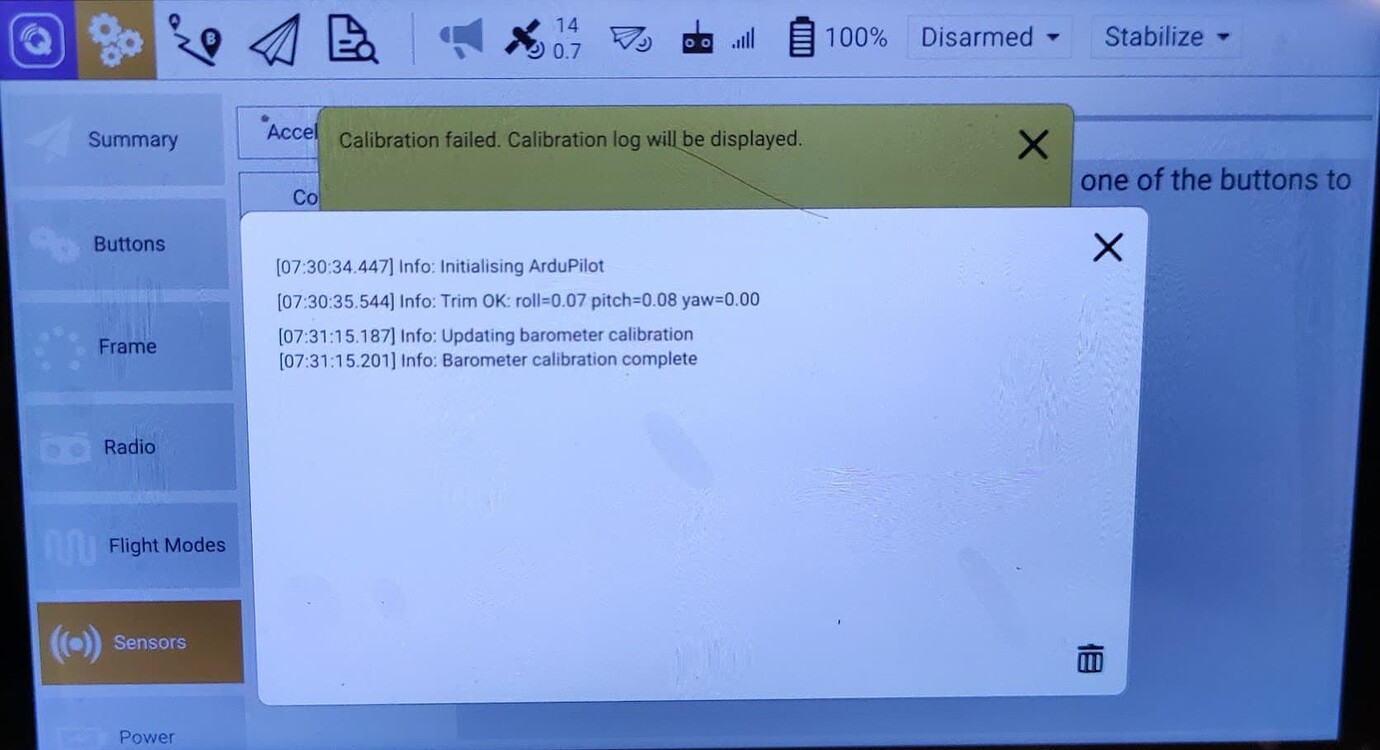 Barometer calibration, failing or not? - QGroundControl - ArduPilot ...