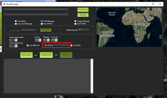 geotag screen - rel alt base