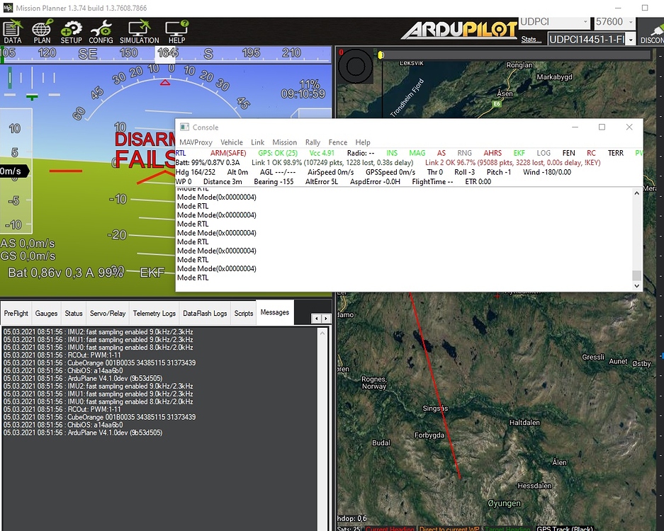 Orange cube telemetry drops more packets than Black cube - Plane 4.0 ...