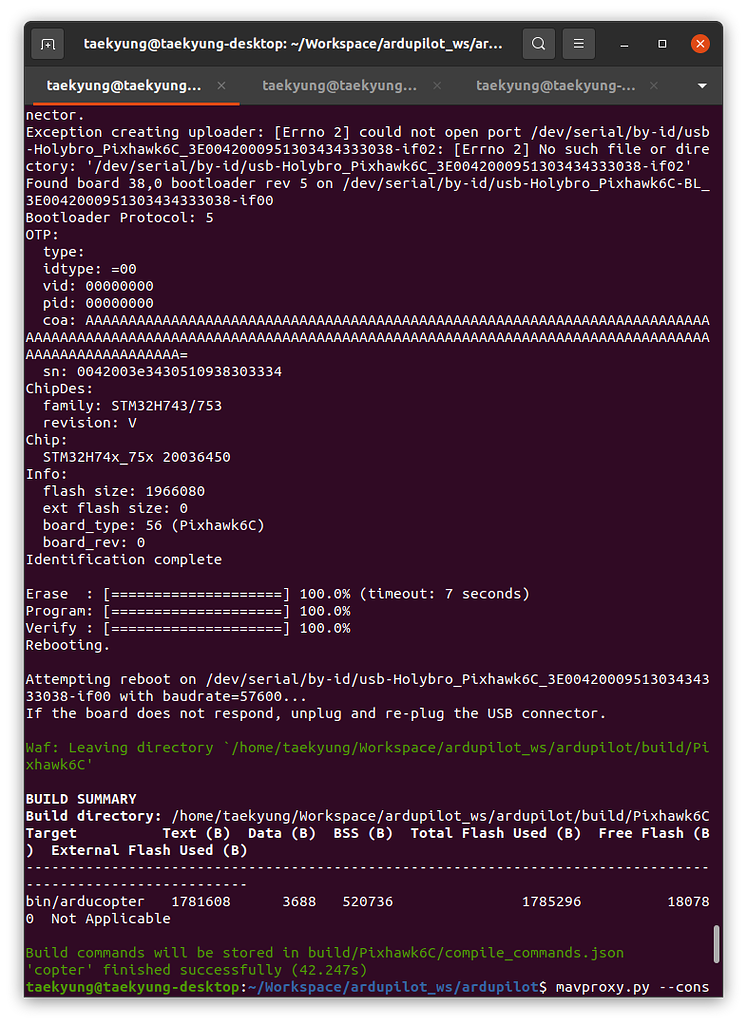 Need help for XRCE_DDS with pixhawk 6C - ArduCopter - ArduPilot Discourse