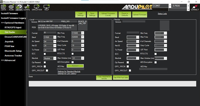 air unit settings