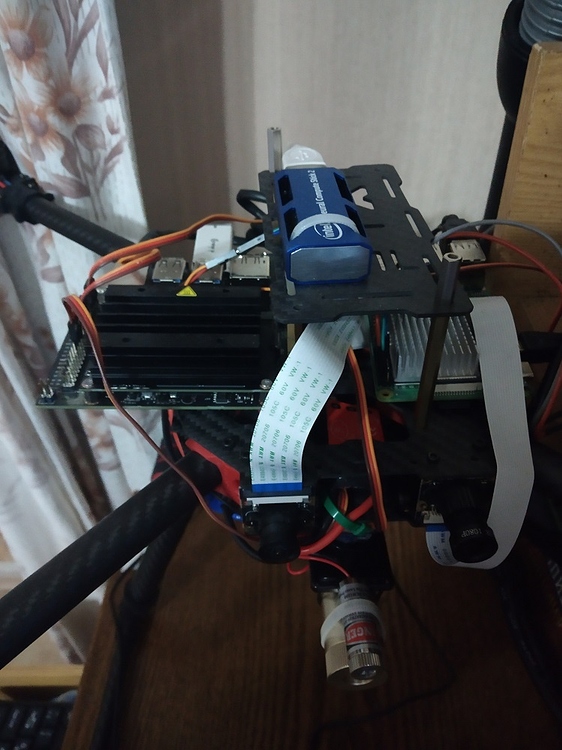 Cluster (RPi4NCS2 + Jetson Nano) + Arducopter 2.8 ArduCopter