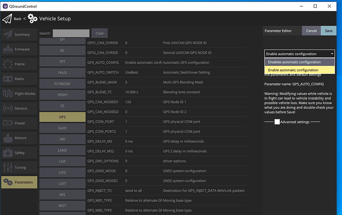 qgc - gps_auto_config