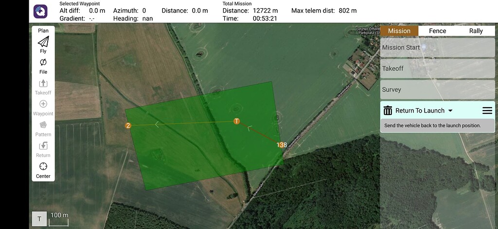 QGC mission planning: red RTL line meaning - QGroundControl - ArduPilot ...