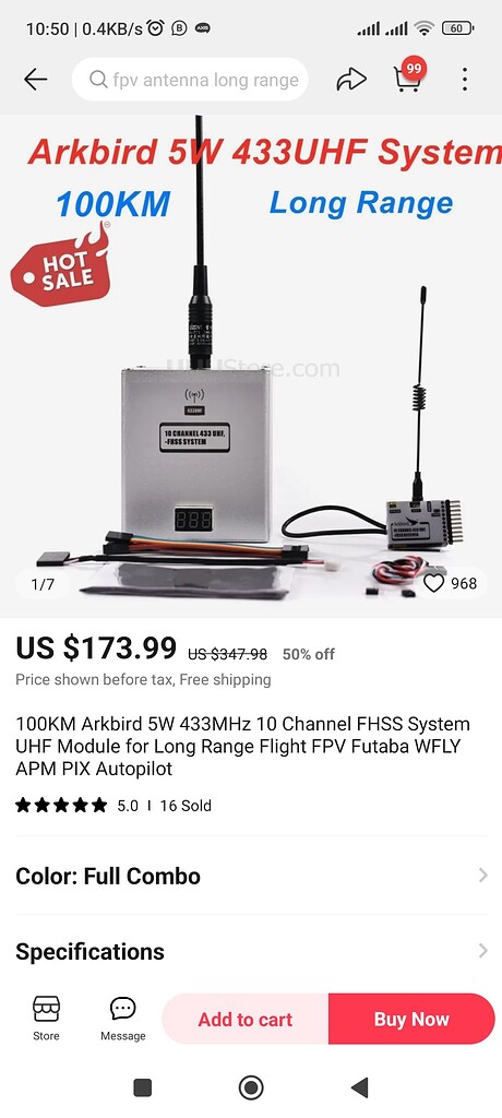 Ultra Long Range Telemetry Radio over 60km Radios ArduPilot