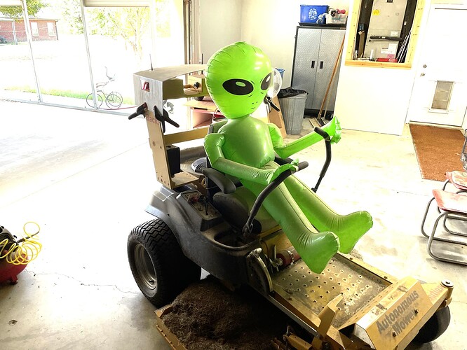 Alien  sitting on mower2