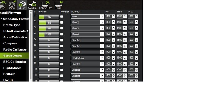 Servo Output Page