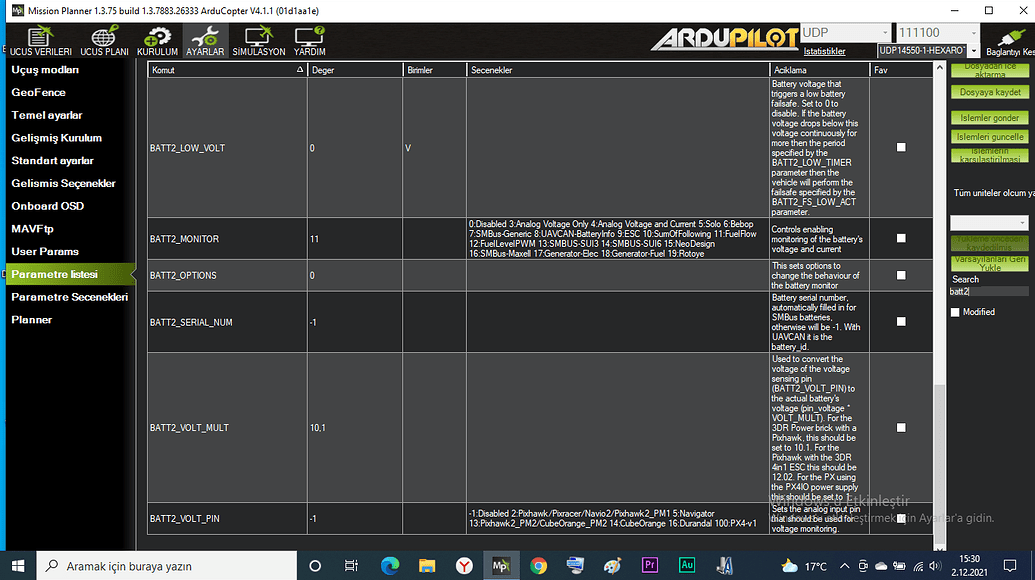 "Fuel Flow and Level Sensors" Configuration Copter 4.1 ArduPilot