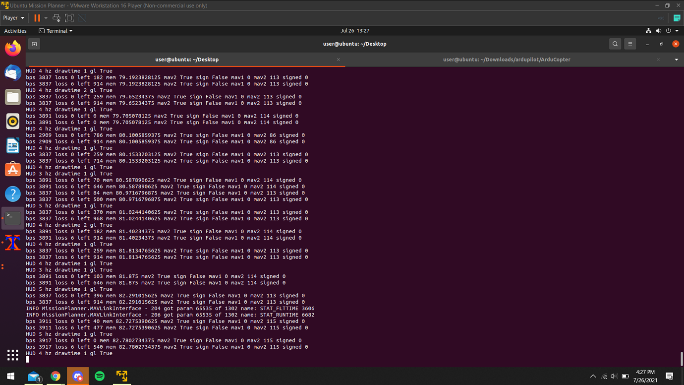 Mission Planner in Ubuntu Stuck on "Done" Screen After Connection