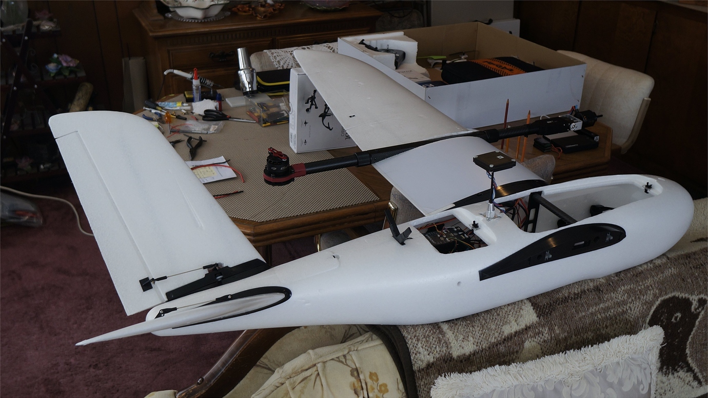 VTOL -- freeman2100 vertical take-off and landing fixed wing +pixhawk ...