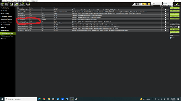 wpnav-radius-params