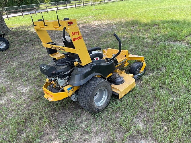 Right side of mower