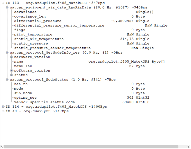 Problem with Mateksys ASPD-DLVR and CUAV PMU - CAN Devices - ArduPilot ...