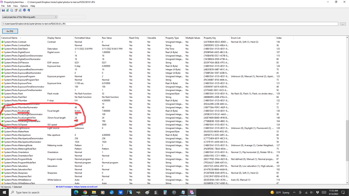 property system view