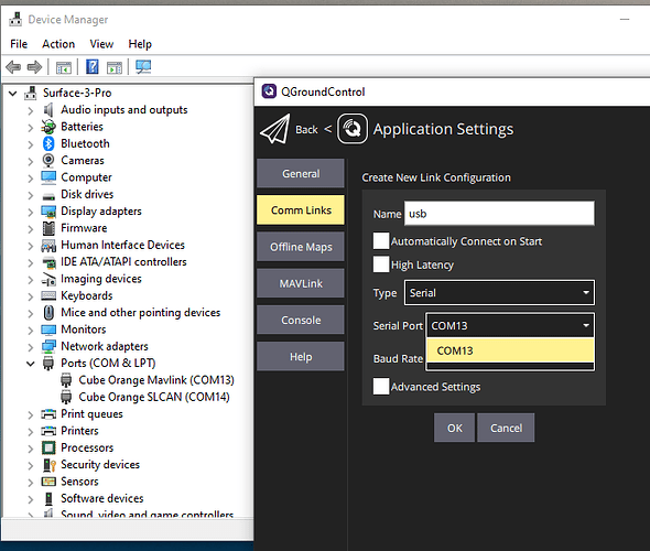 qgroundcontrol usb on older version