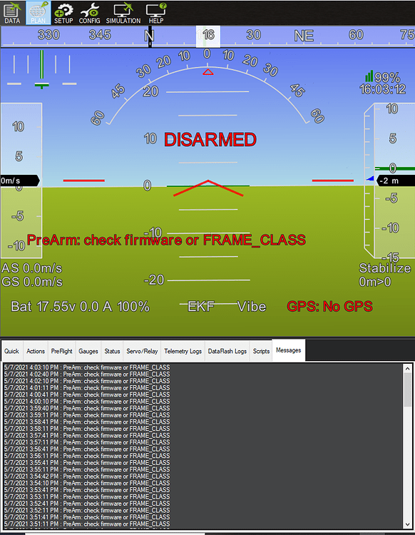 PreArm check firmware or FRAME_CLASS Mission Planner ArduPilot Discourse