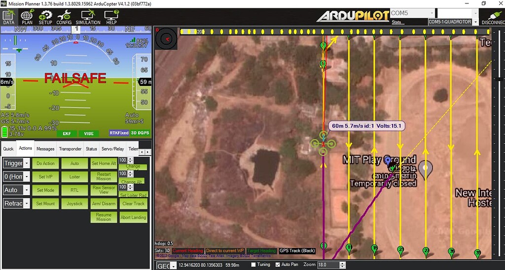 Mission Planner camera trigger area couldn't display Mission Planner
