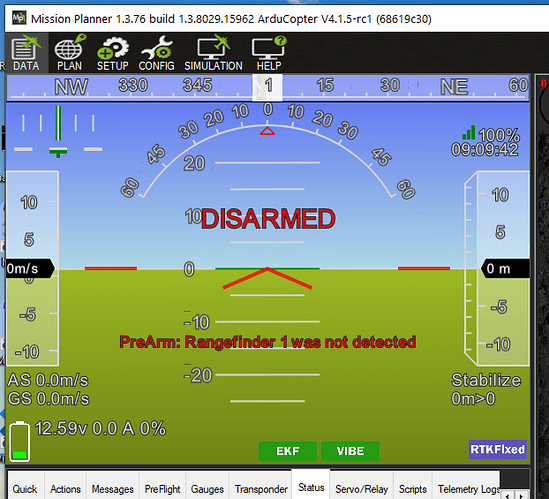 rangefinder not detected