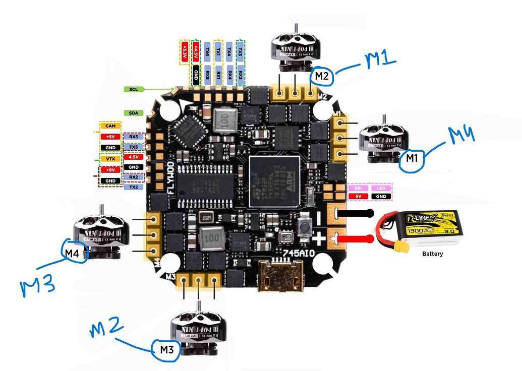 AIO flight controller motor ordering ArduCopter ArduPilot Discourse
