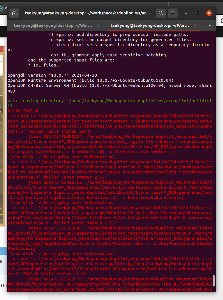 Compiling Arducopter-4.5.0 with enable-dds failed - Copter 4.5 ...