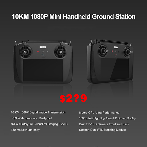 10 KM 1080P Mini Handheld Ground Station