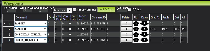 APM Copter V3.4.2 rc2 the command DO DIGICAM CONTROL does not