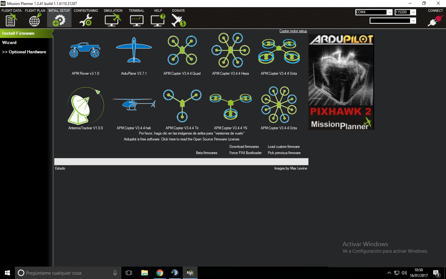 Problems with APM 2.8 without compass GPS mode Copter 3.2