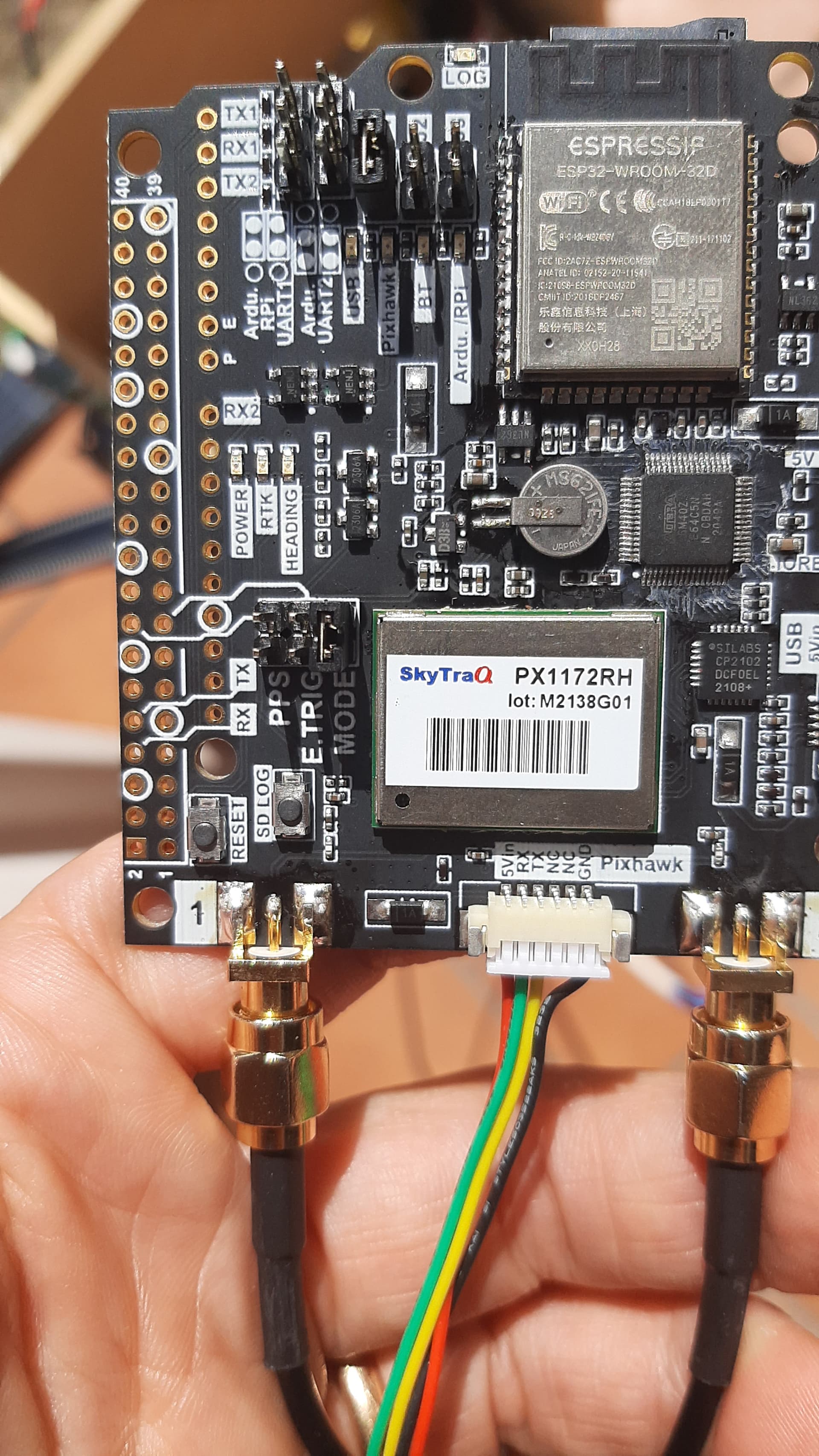 No GPS using PX1172RH-HAT board with pixhawk - Rover 4.1
