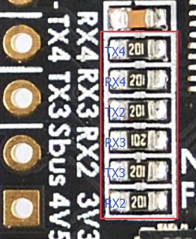 Matek F405-STD Resistors