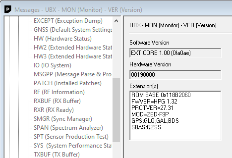 Moving Base Firmware version number