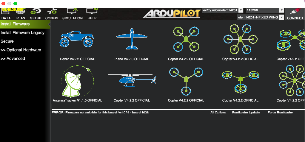 Cannot Update Qiotek Zealot H743 To Arduplane 4 2 3 Using Standard Options Mac Osx Issue Cannot Update Qiotek Zealot H743 To Arduplane 4 2 3 Using Standard Options Mac Osx Issue